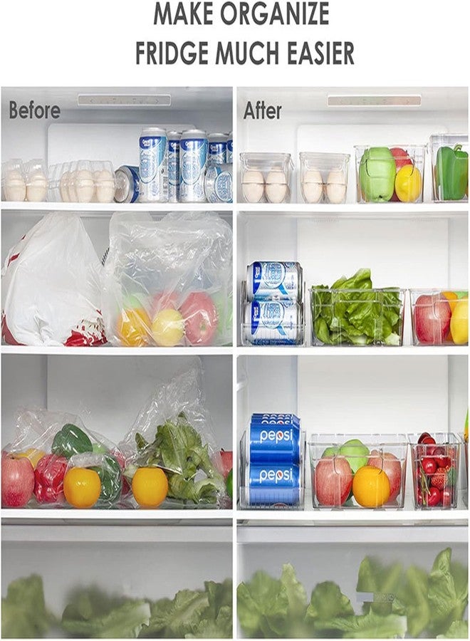 StacPro Stackable Refrigerator Bottle Organizer Bin - Soda & Juice Bottle Storage Container for Fridge & Freezer - Kitchen Beverage Organizer, Pantry Storage Rack (Pack of 1) - Image 4